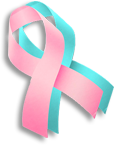 Pink and Teal Ribbons